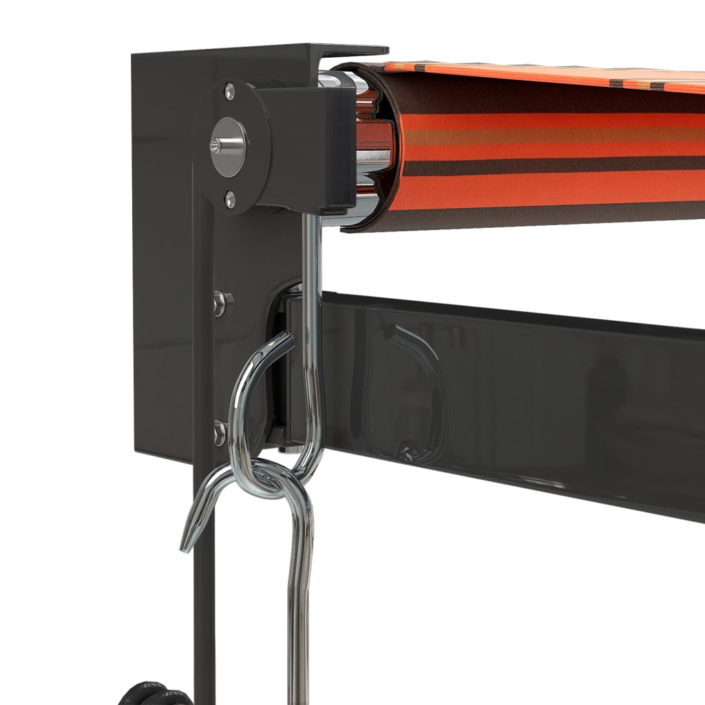 Auvent rétractable automatique orange et marron 3x2,5 m