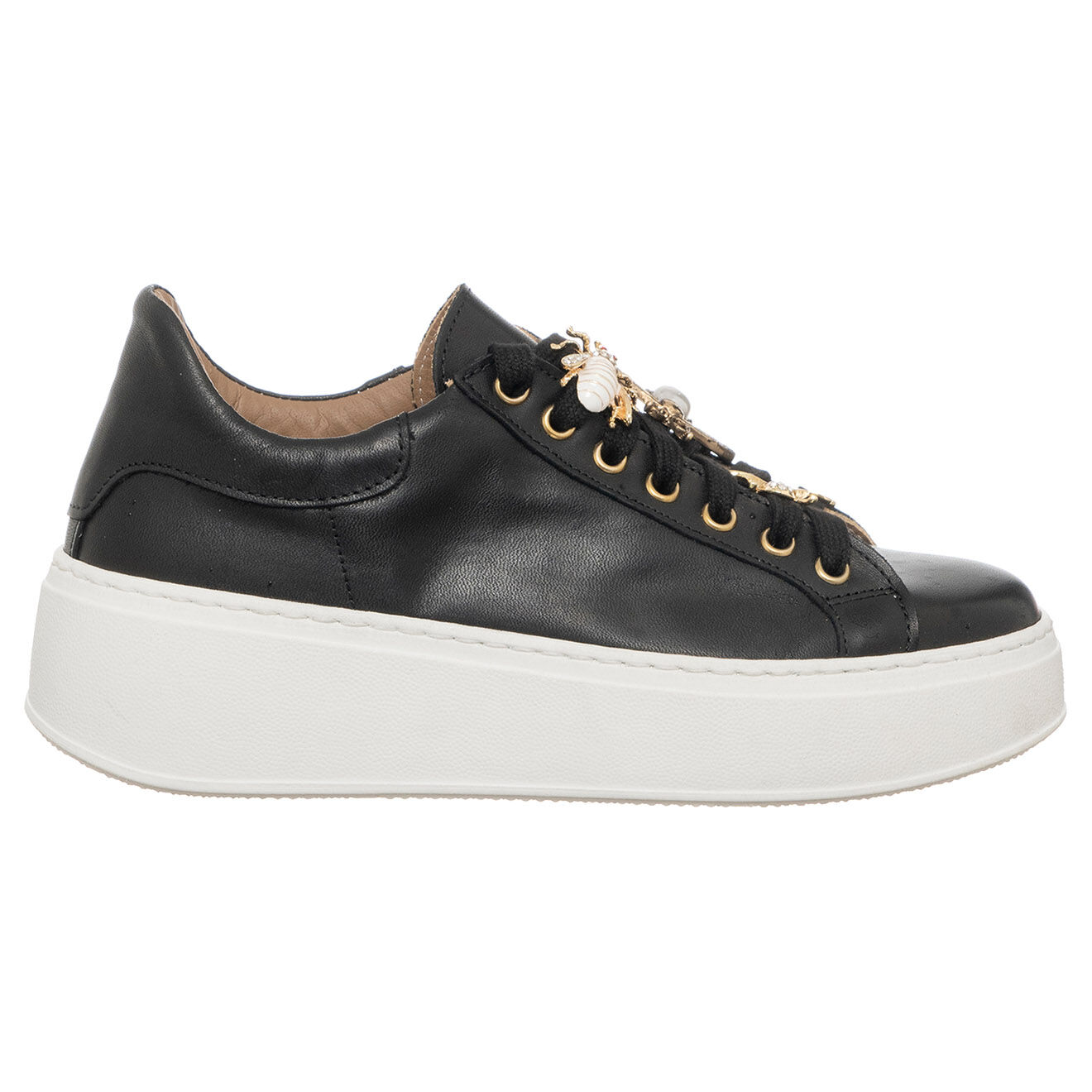 Loretta Pettinari Sneakers en Cuir Gabrielle noires