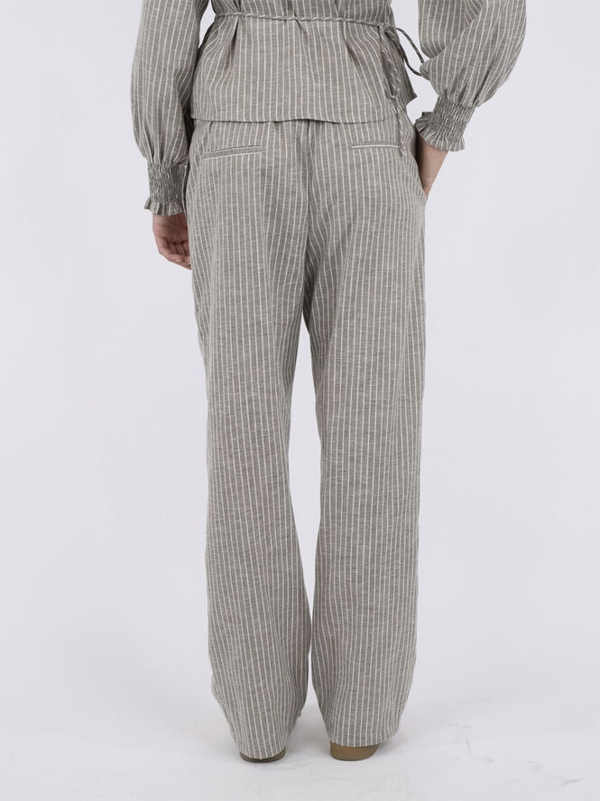 Neo Noir Astra Soft Stripe Pants Smoke green