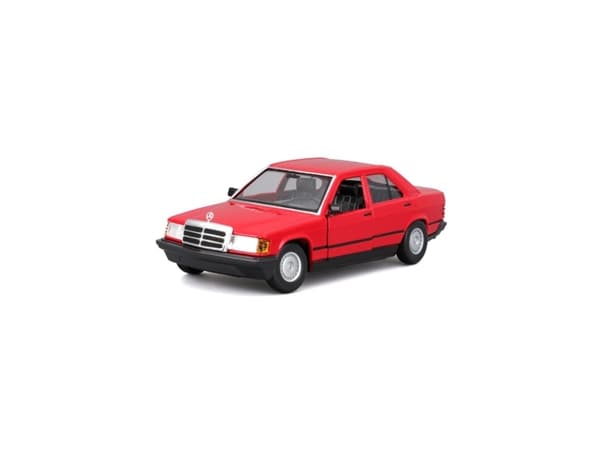 BBURAGO Mercedes Benz 190E 1987, Bybil, Montert på forhånd, 1:24, Mercedes Benz 190E 1987, Alle kjønn, Metall, Plast