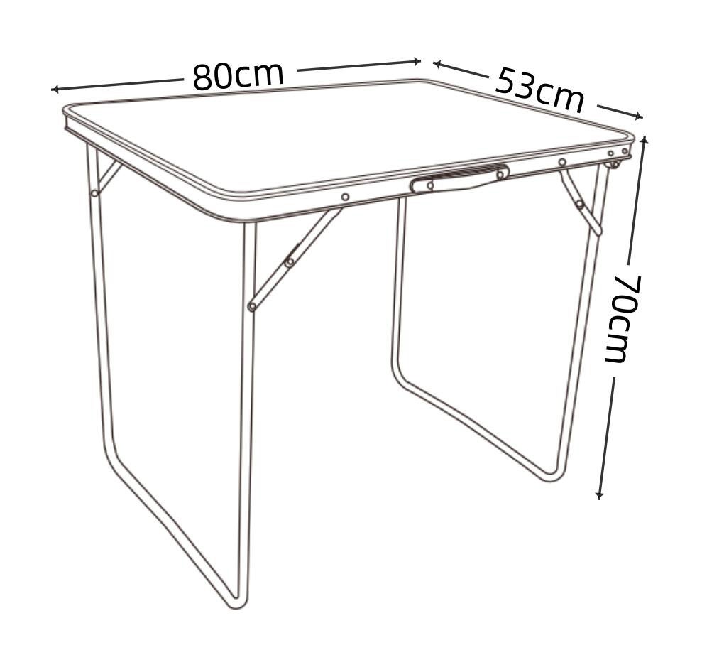 Opvouwbare kampeertafel/tuintafel, 80x53 cm, wit