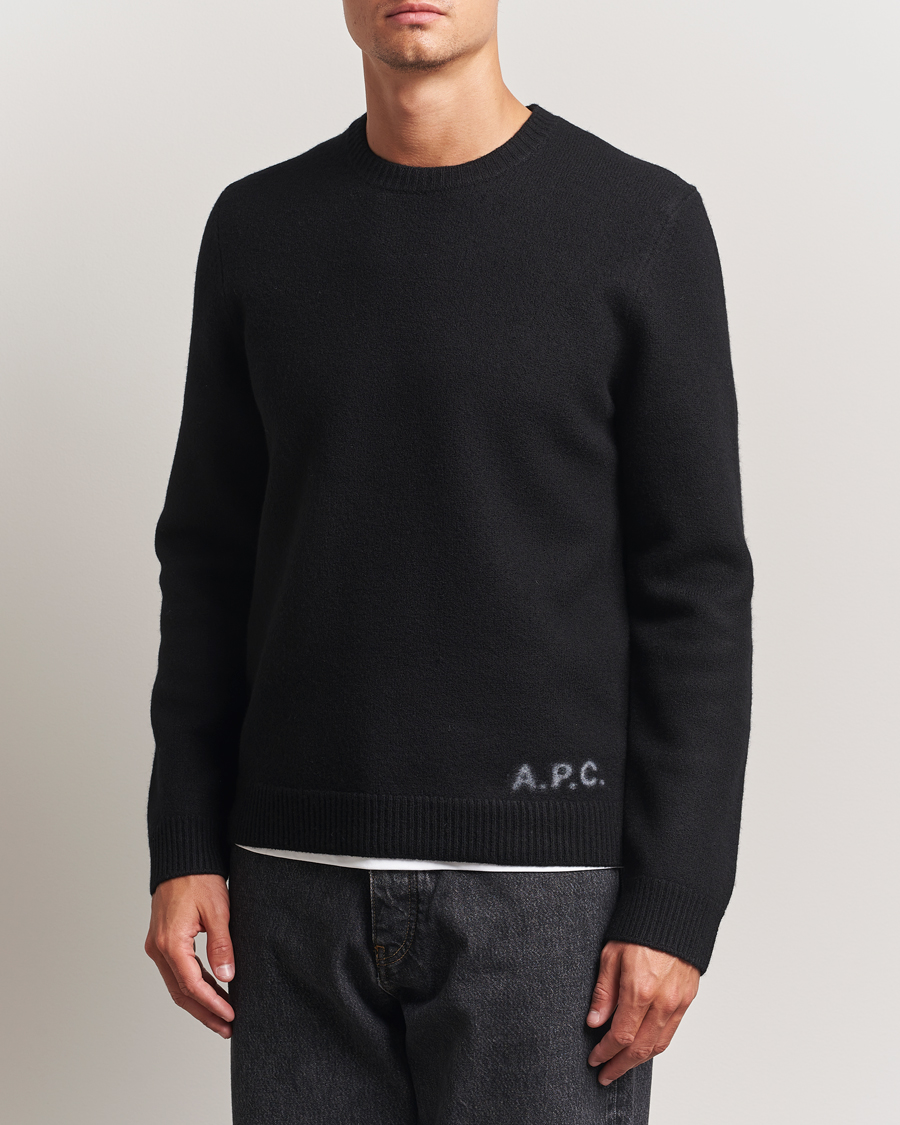 A.P.C. Edward Wool Knitted Sweater Black