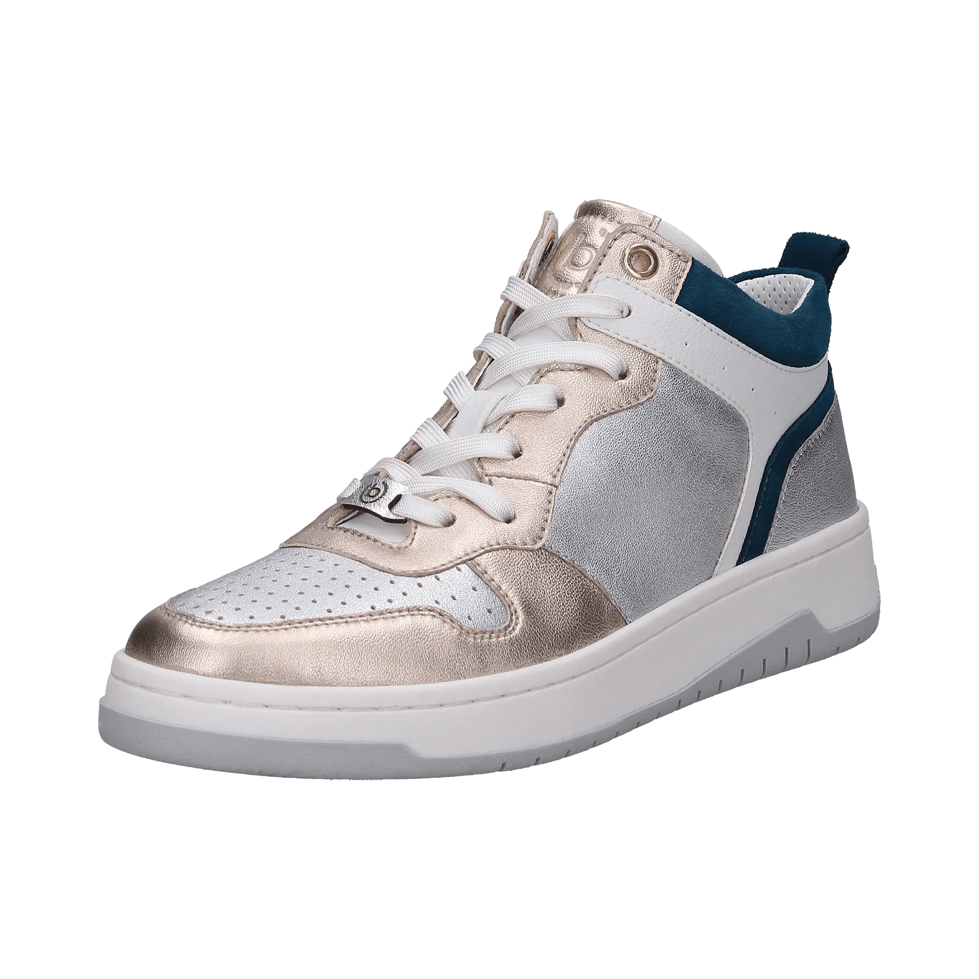 Leder Sneaker silber