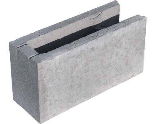 Betonbekistingsblok eindblok grijs 50 cm x 25 cm x 17,5 cm