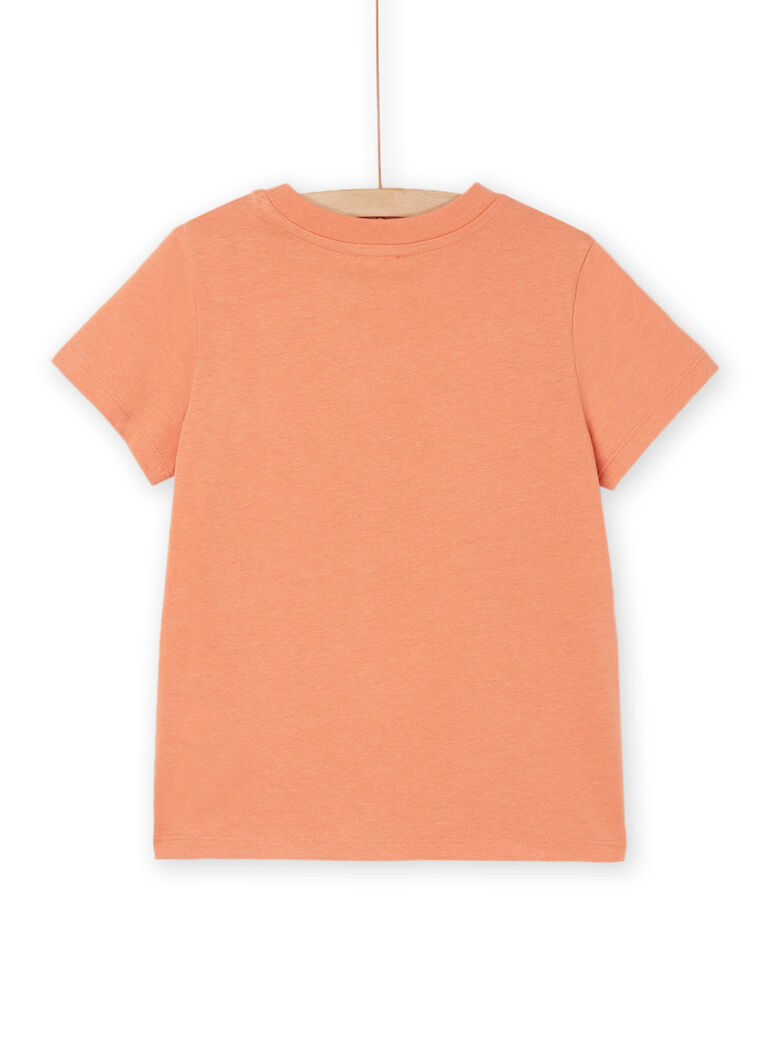 T-shirt abricot à motif lémurien