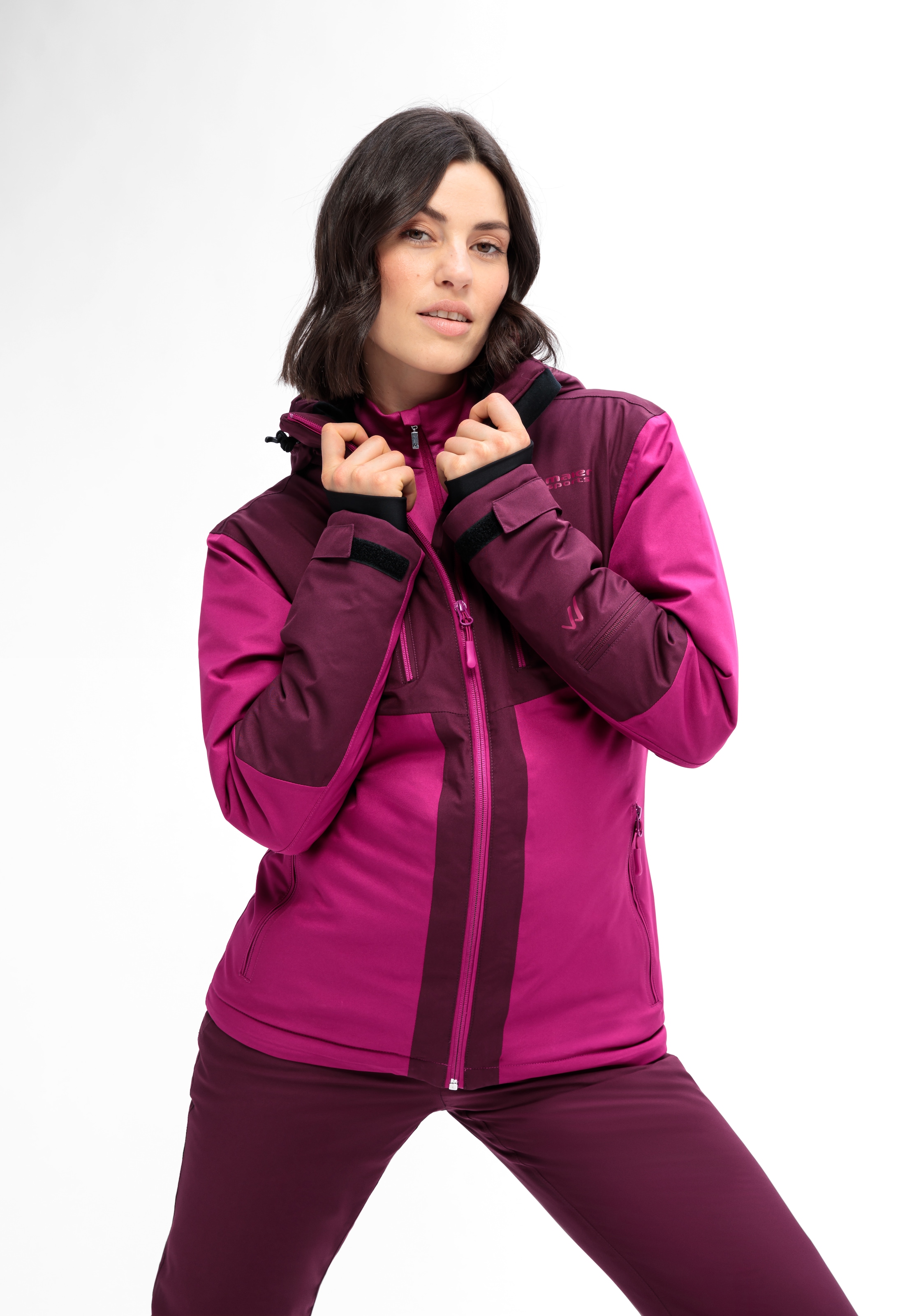 Maier Sports Skijacke »INA« Damen Winterjacke, wasserdicht, 5 RV-Taschen und Kapuze, Regular fit
