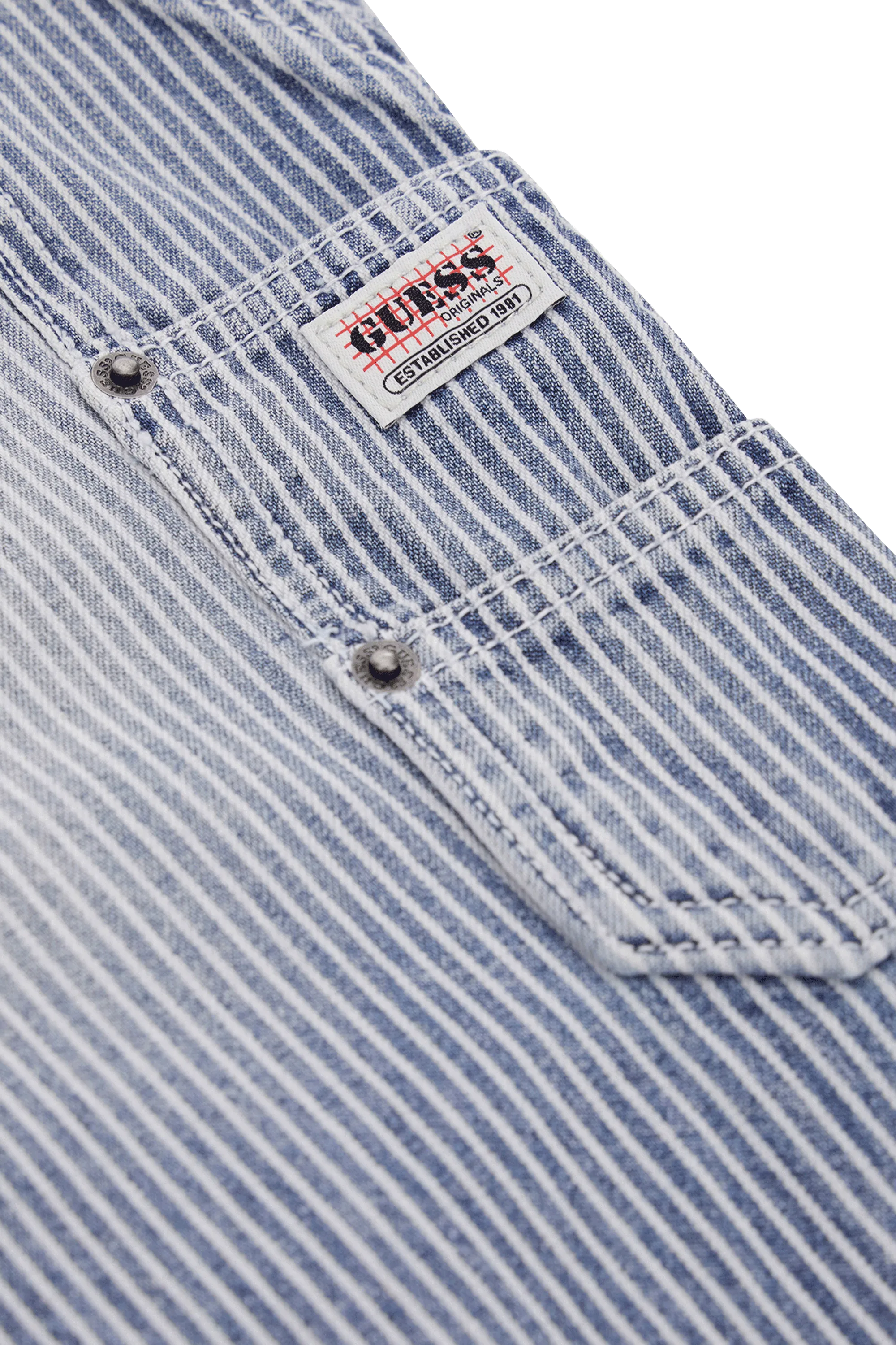 GUESS ORIGINALS Jean GO PINSTRIPE CARPENT S7 Bleu