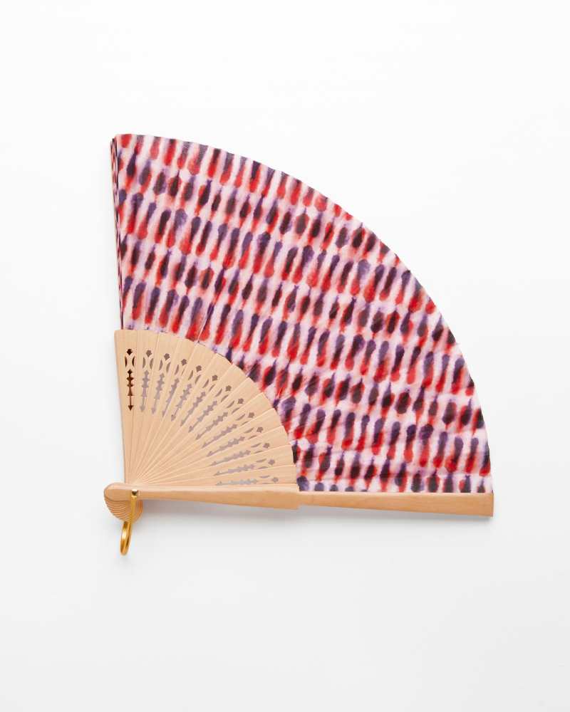 leque de madeira estampado
