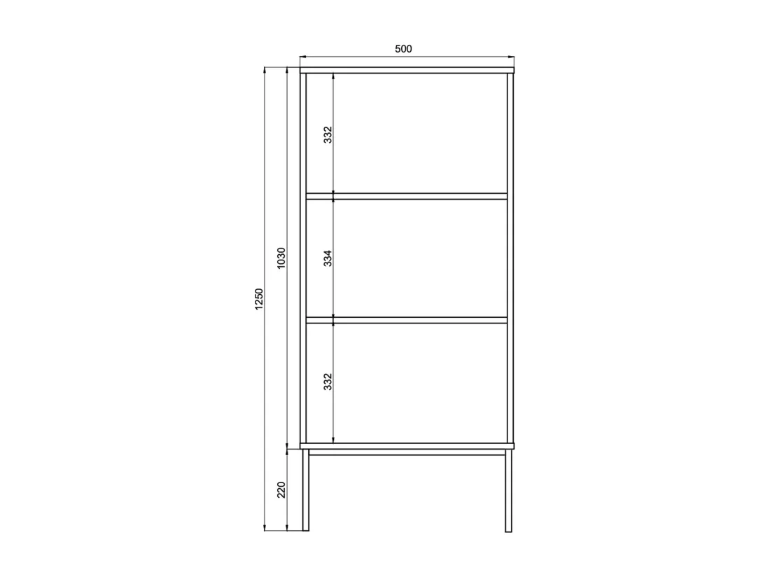 Meuble à chaussures 3 portes - 50x30x125 cm - grège avec pieds noires - VELDIO