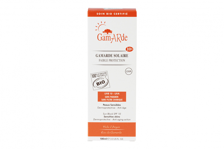 Faible protection SPF10 bio 100% minéraux 100ml