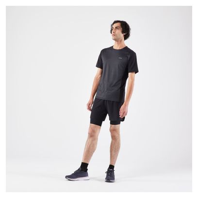Maillot Manches Courtes Running Kiprun Run 900 Light Noir