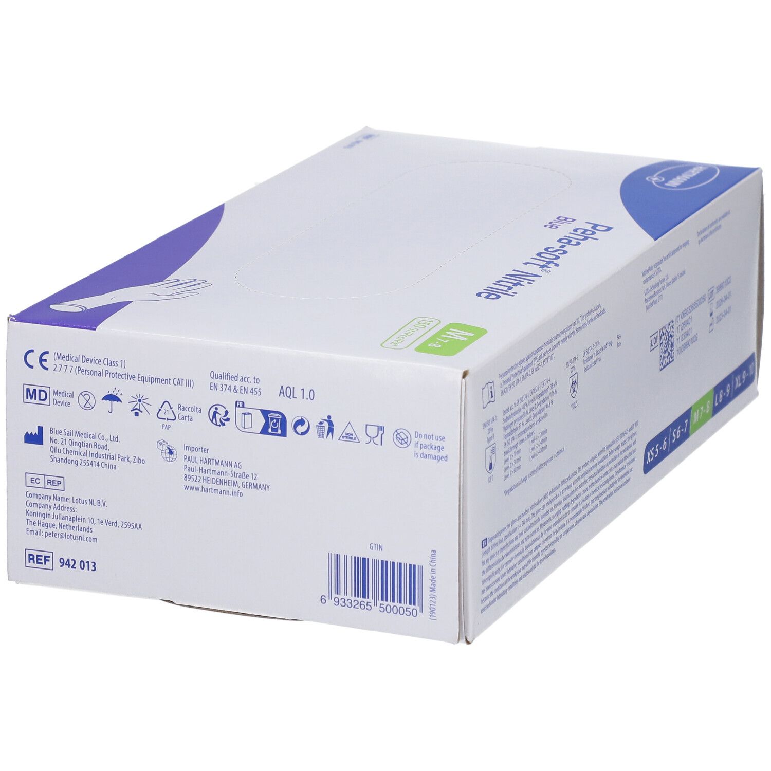 Peha-soft® nitrile blue puderfrei M