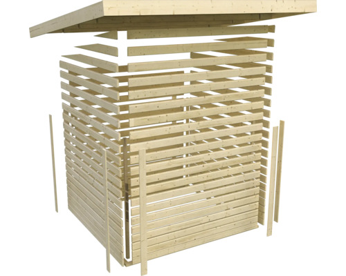Karibu Minna 5 tuinhuis, 330 x 282 cm, naturel