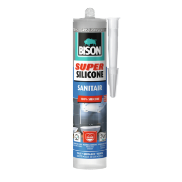 Bison super silicone kit sanitair grijs 300 ml