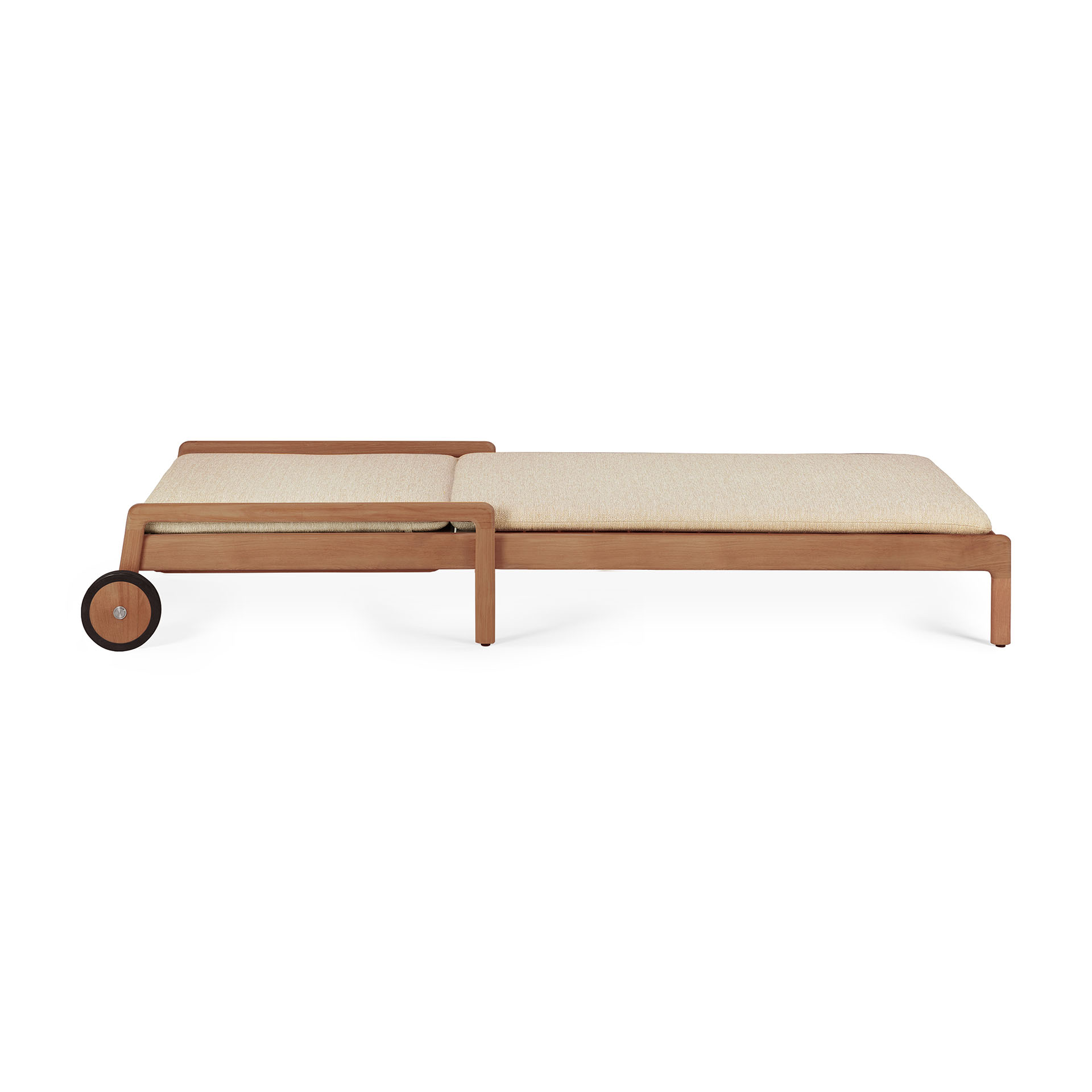 Teak Jack lounge chair - outdoor - dun kussen naturel