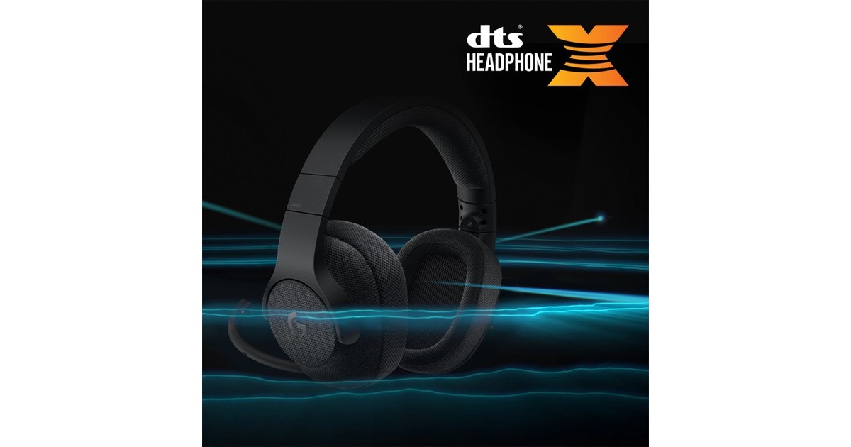 LogitechG433 7.1 Surround  over-ear gaming headset  (Zwart)