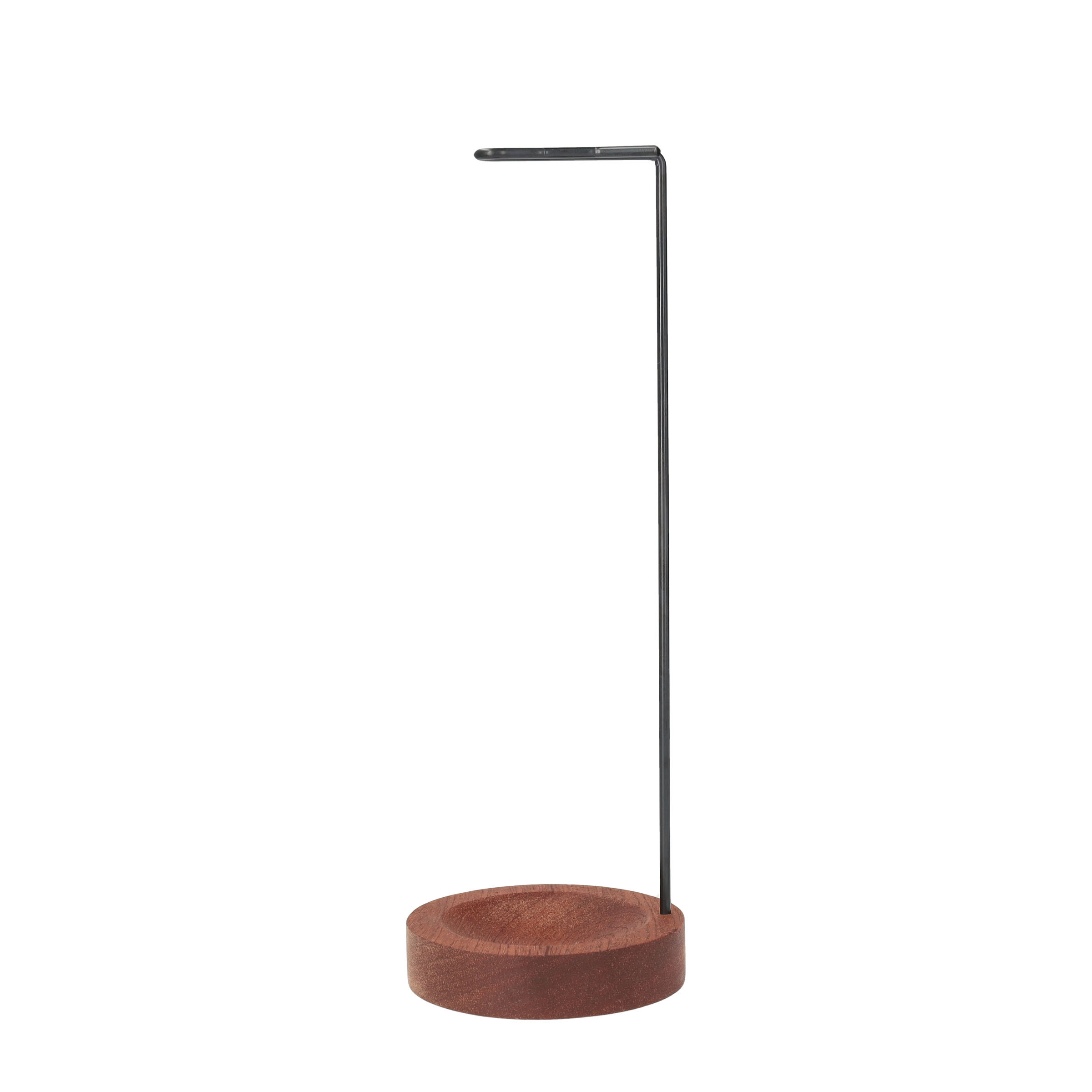 (Ø9x26cm) Metall Räucherstäbchen Halter Home Deko mit Holz Aschefänger - Schwarz / Braun
