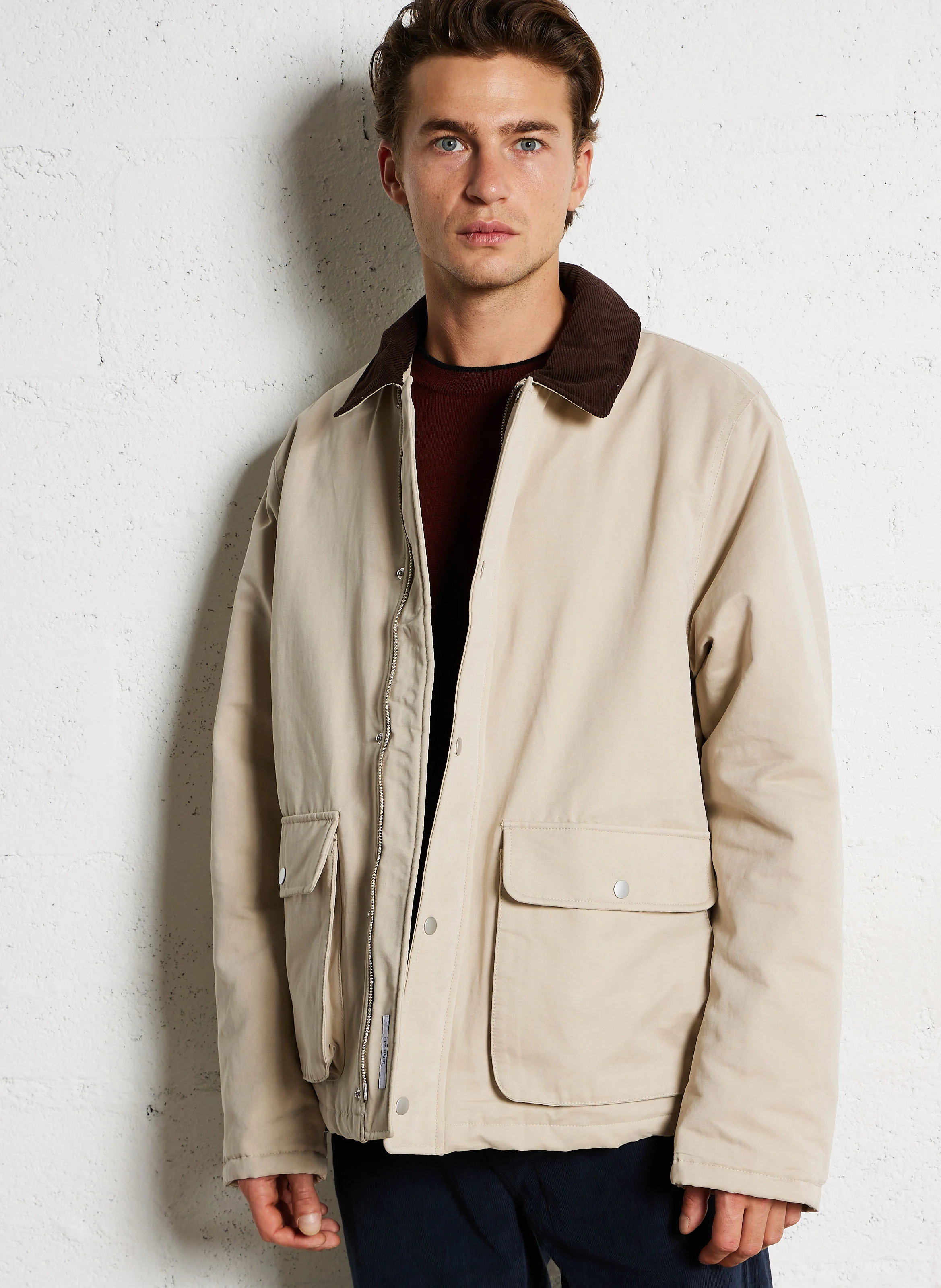 MONTANA - Veste droite en coton mélangé | Beige