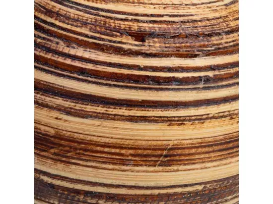 Ensemble plateau et 3 bougeoirs en bois de bambou marron 33x13x3h cm