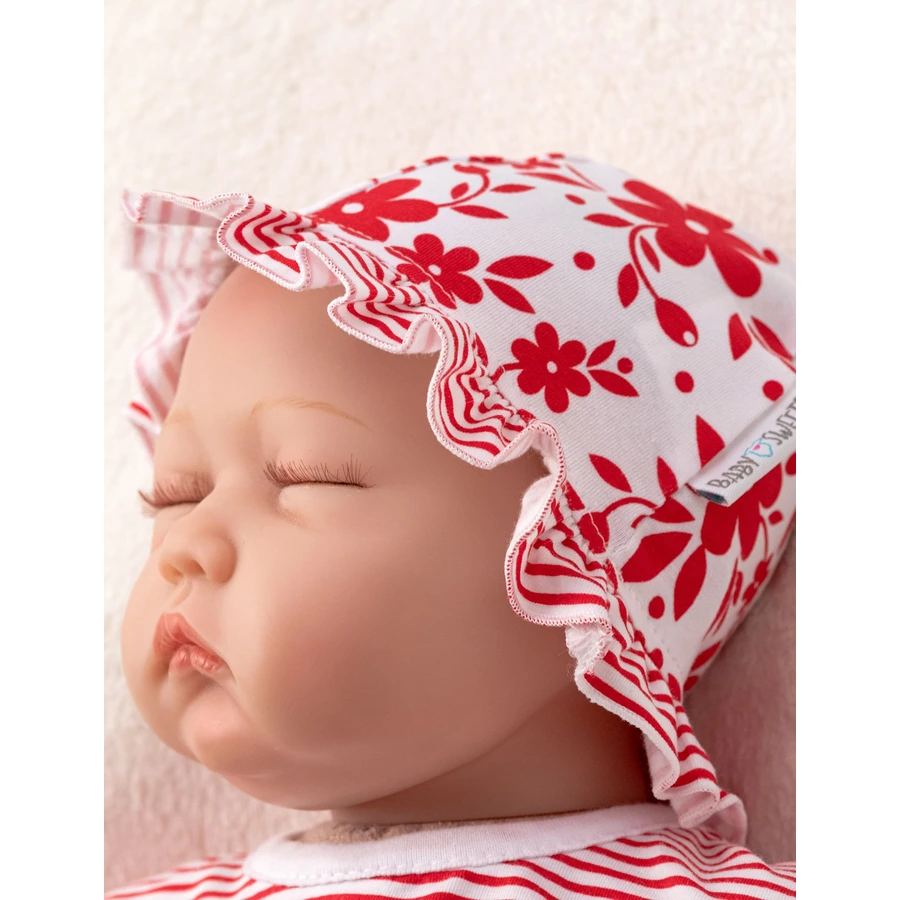 Baby Sweets 3tlg Set Kleid + Shorts + Mütze Lieblingsstücke Kleider rot weiß