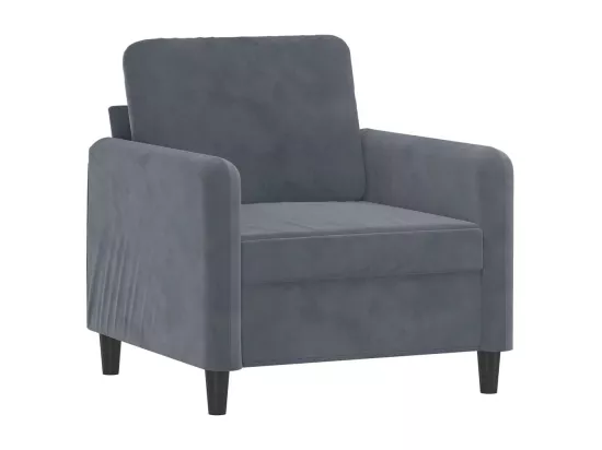 Ensemble de canapés 3 pièces gris foncé velours