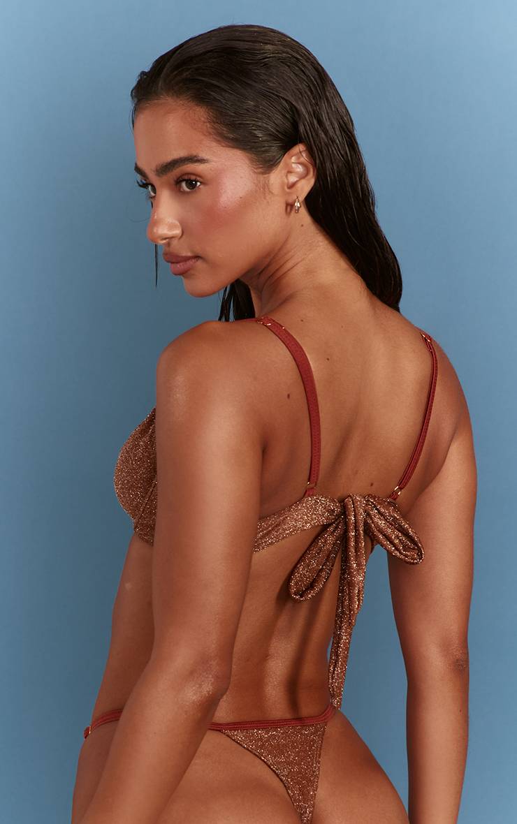 Bronze Haut De Bikini À Armatures Lurex