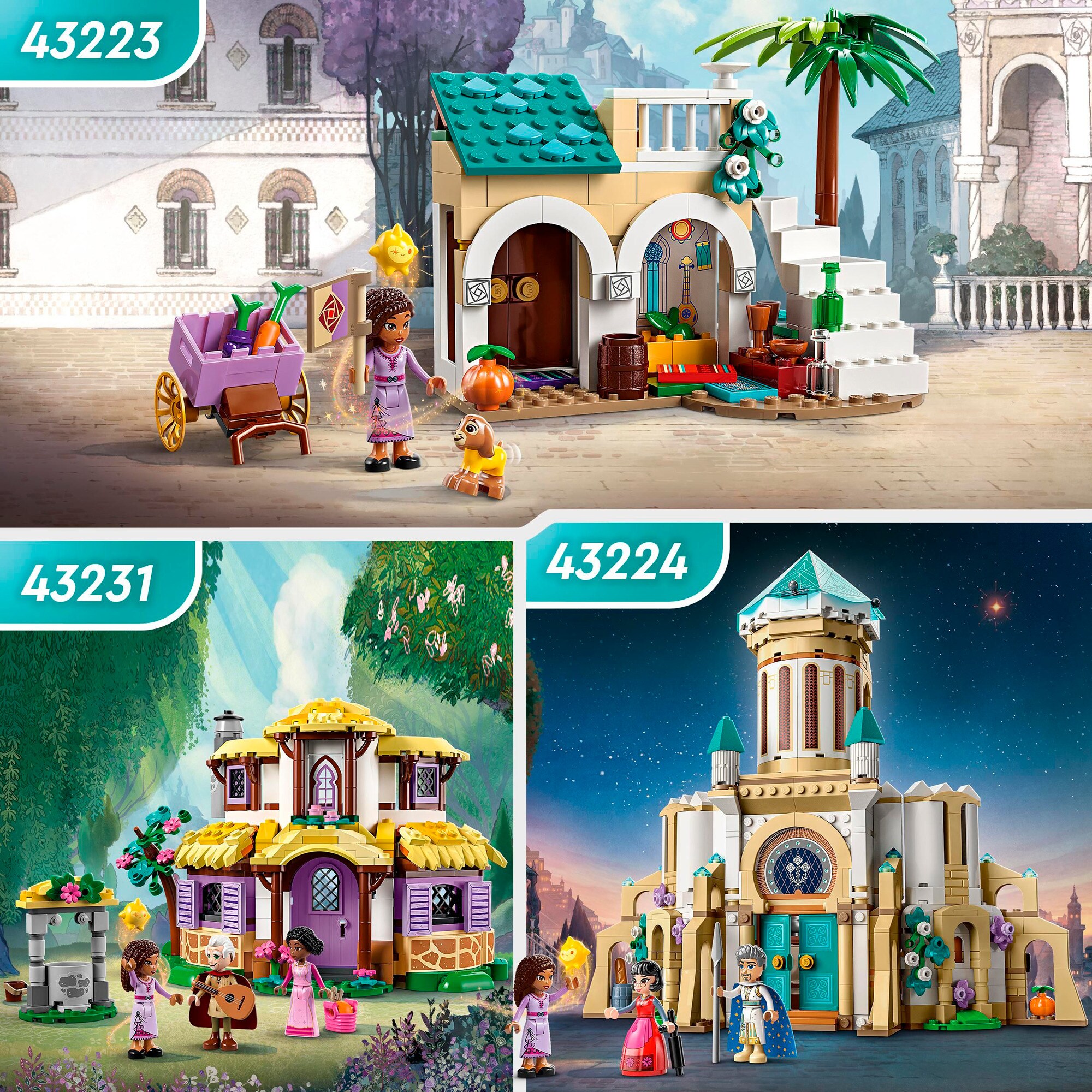 LEGO Konstruktionsspielzeug Disney Wish Asha in der Stadt Rosas