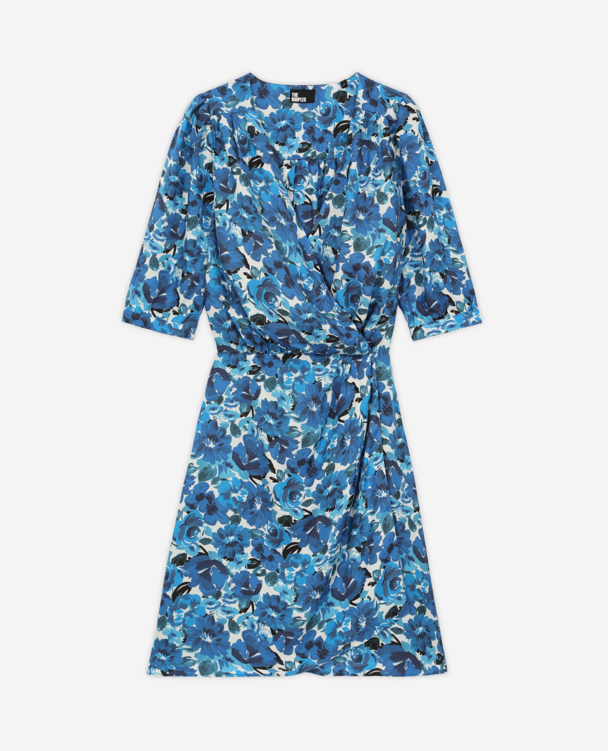 Robe portefeuille courte imprimée