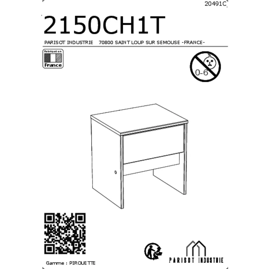 Parisot Kinderzimmer Set 4-tlg Pirouette 26  Weiß Weiß