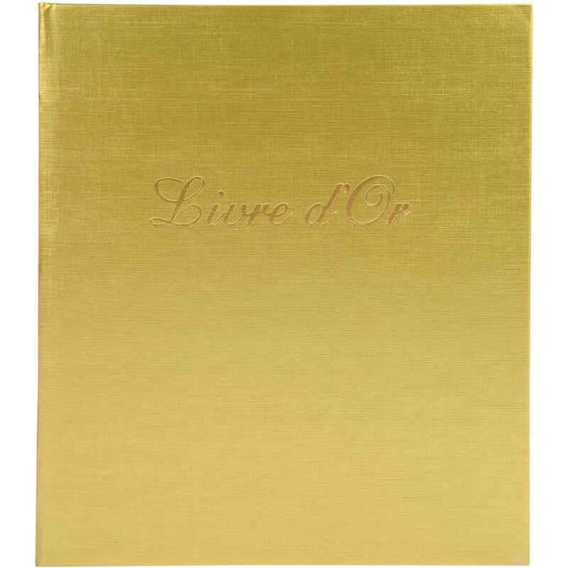 Livre d'or Balacron avec titre 140 pages blanches - 21x19 cm vertical - Couleurs assorties