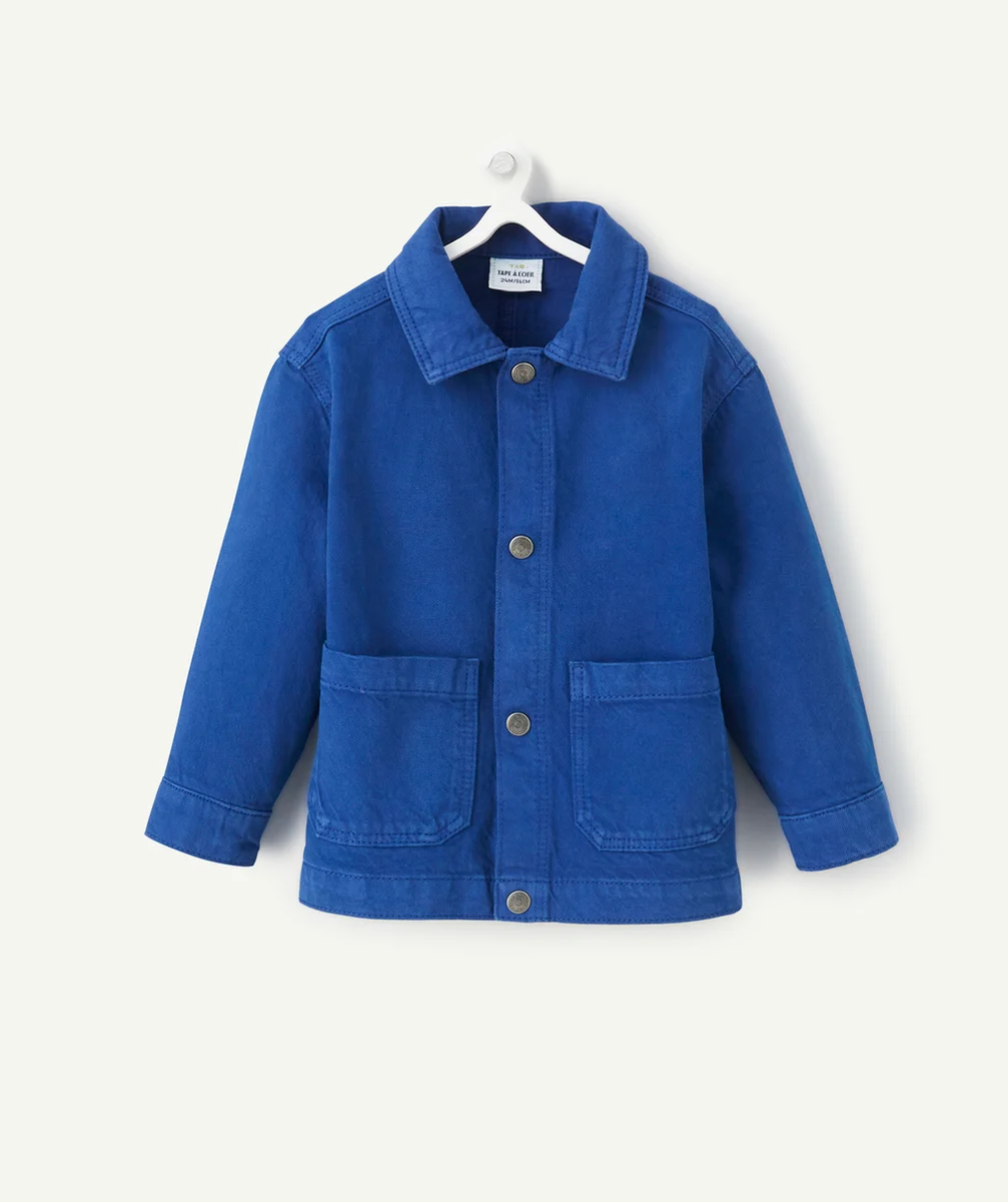 VESTE BÉBÉ GARÇON EN COTON BLEU ÉLECTRIQUE