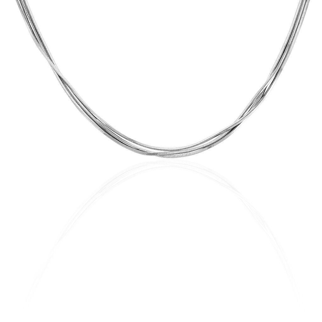 Collier Benedicta Argent Blanc