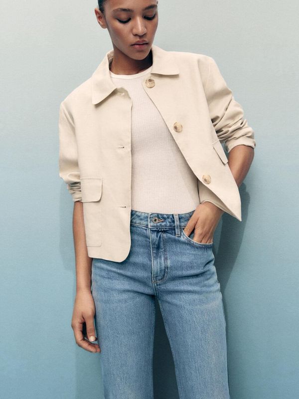 Mango - Flared Jeans - Lichtblauw - Denim