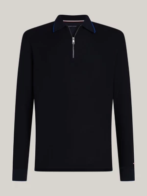 Polo de manga comprida Honeycomb Slim Fit