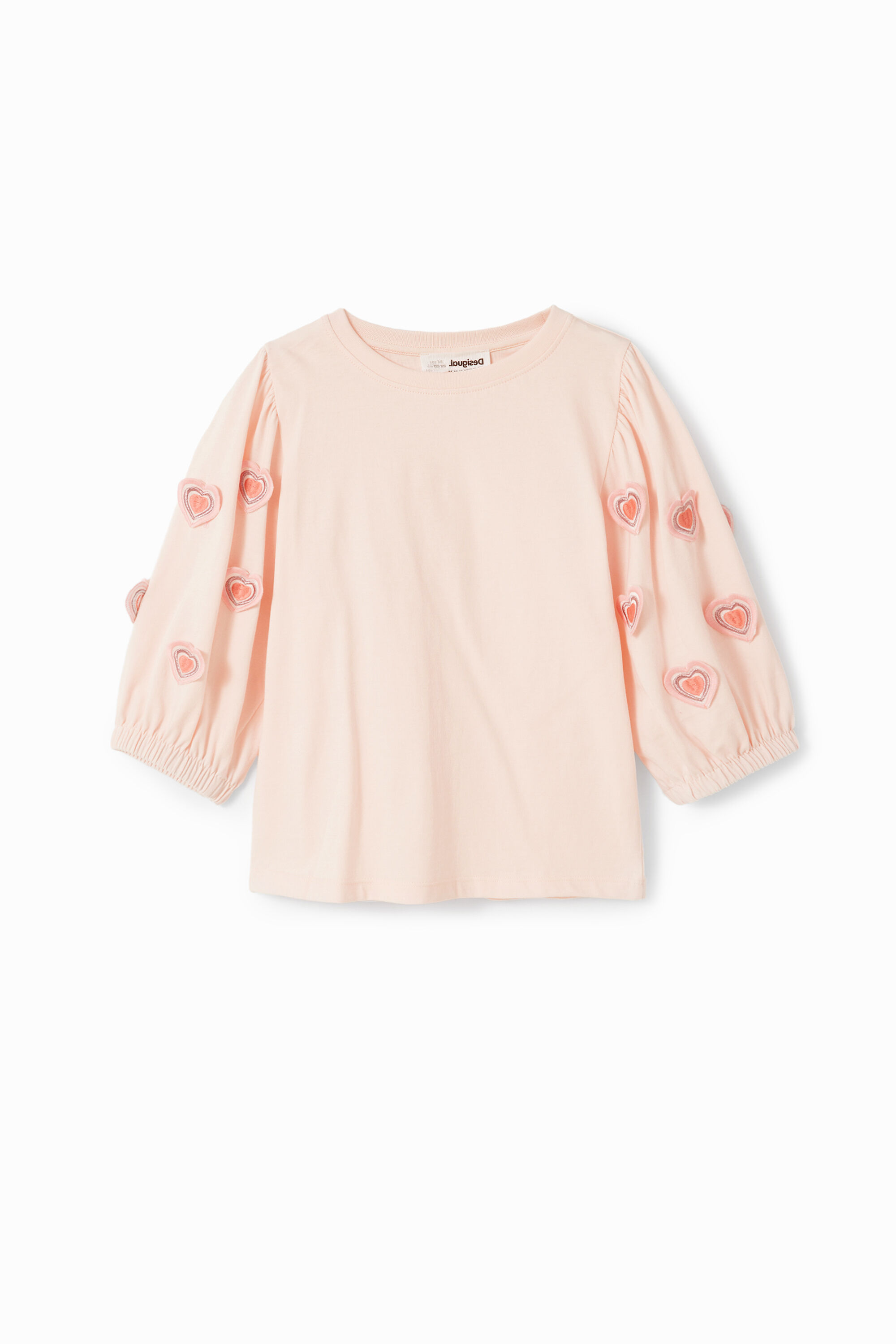 T-shirt froncé cœurs