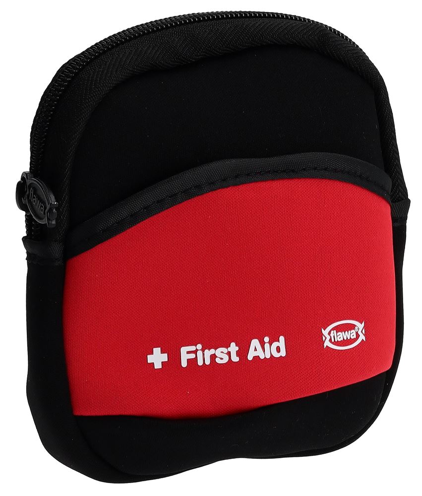 FLAWA Freizeit-Apotheke Neopren-Etui schwarz/rot 1 Stk