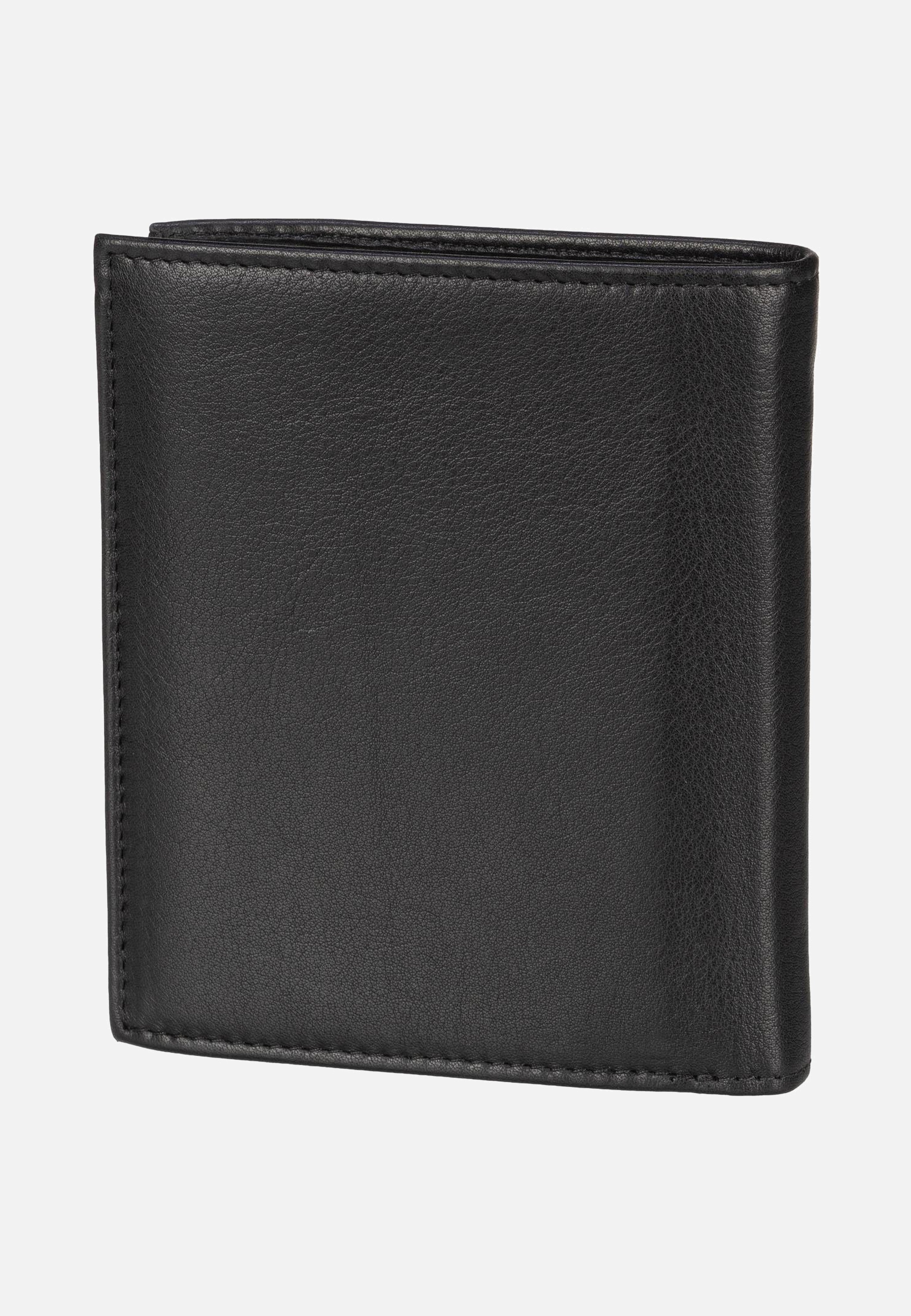 Nome Vertical with Flap II Schwarz - Portemonnaie