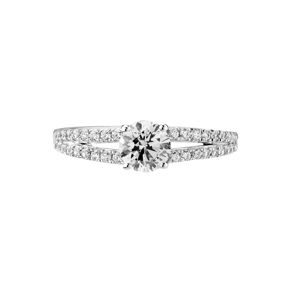 Bague Fina Or Blanc Oxyde De Zirconium