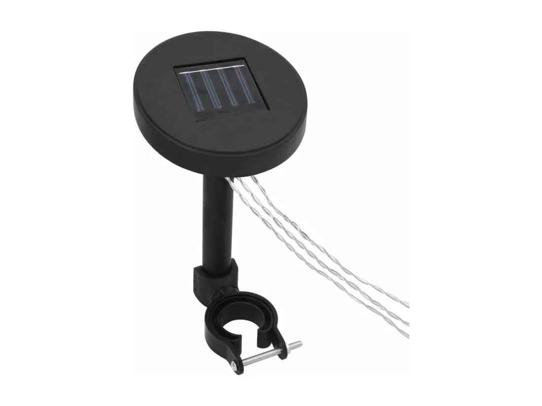 Tonnelle avec double toit et lumières LED 3x3 m Anthracite