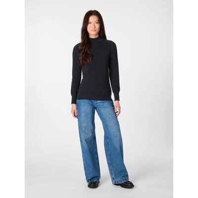 Damen-Strickpullover Baumwolle, Navy