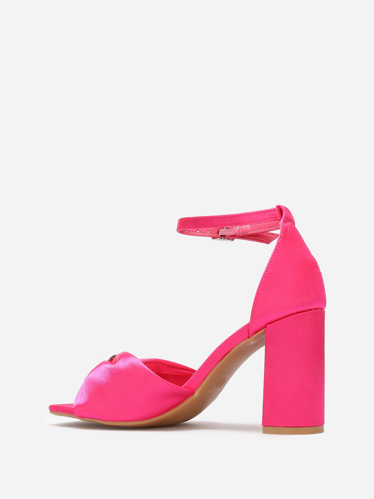 Sandales avec bride noeud à strass- Fuchsia