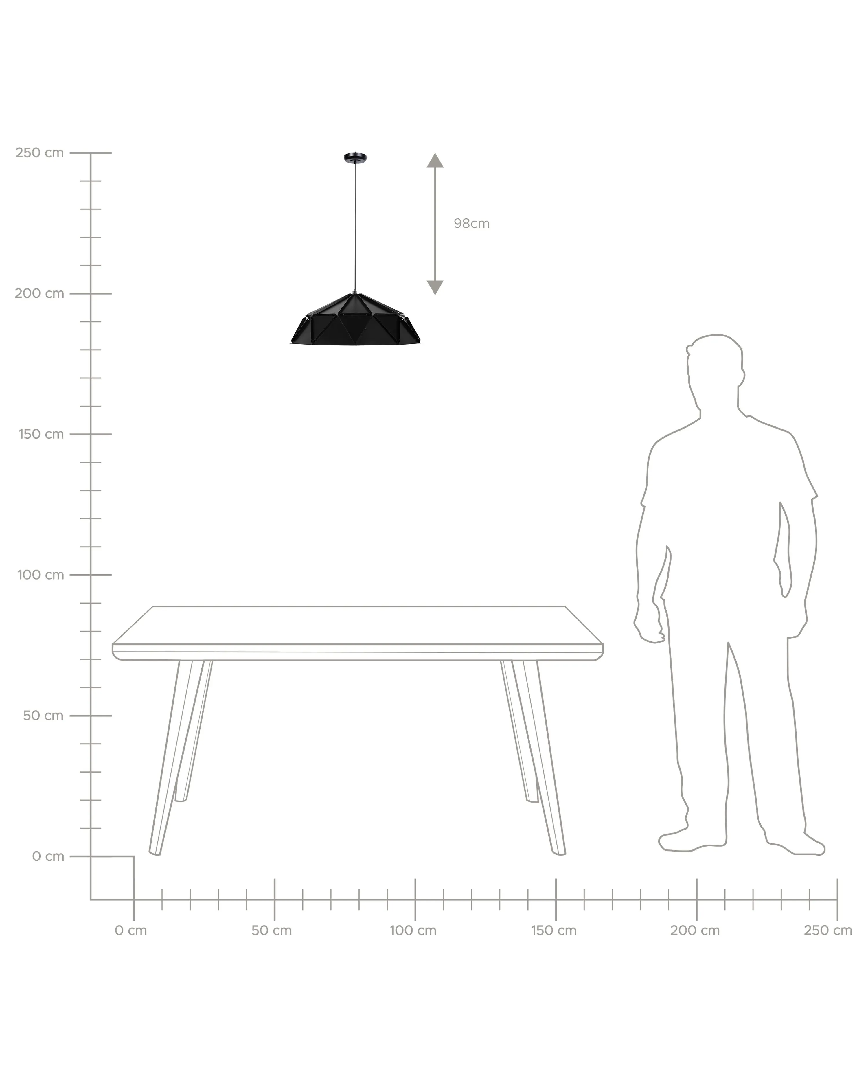 Hanglamp SENIA Metaal Zwart