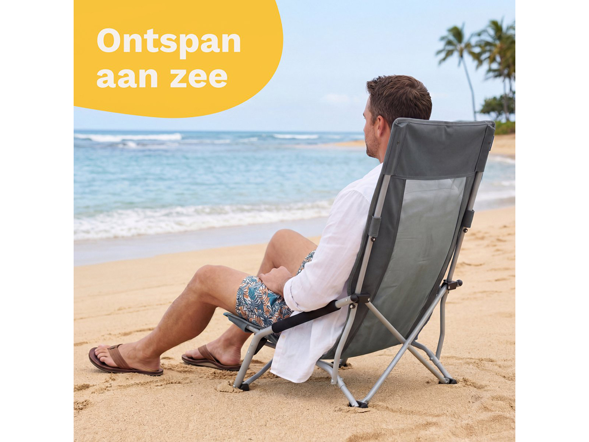 TRVLMORE Beach Chair High strandstoel - Grey