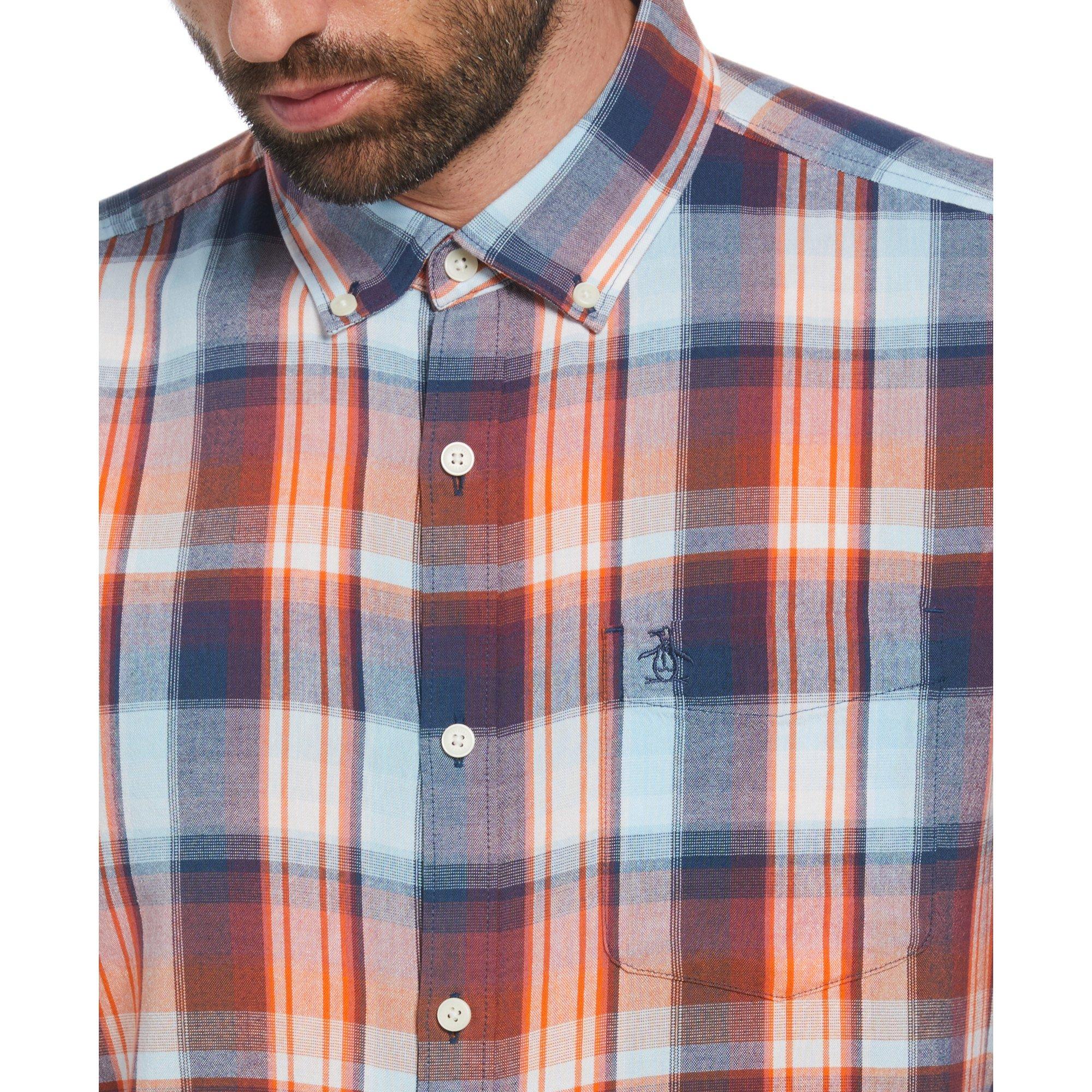 Original Penguin Long Sleeve Plaid Shirt