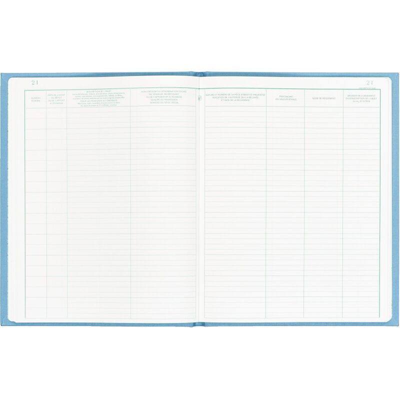 Registre imprimé d'objets mobiliers Exacompta 4440E - 24 x 32 cm 100 pages