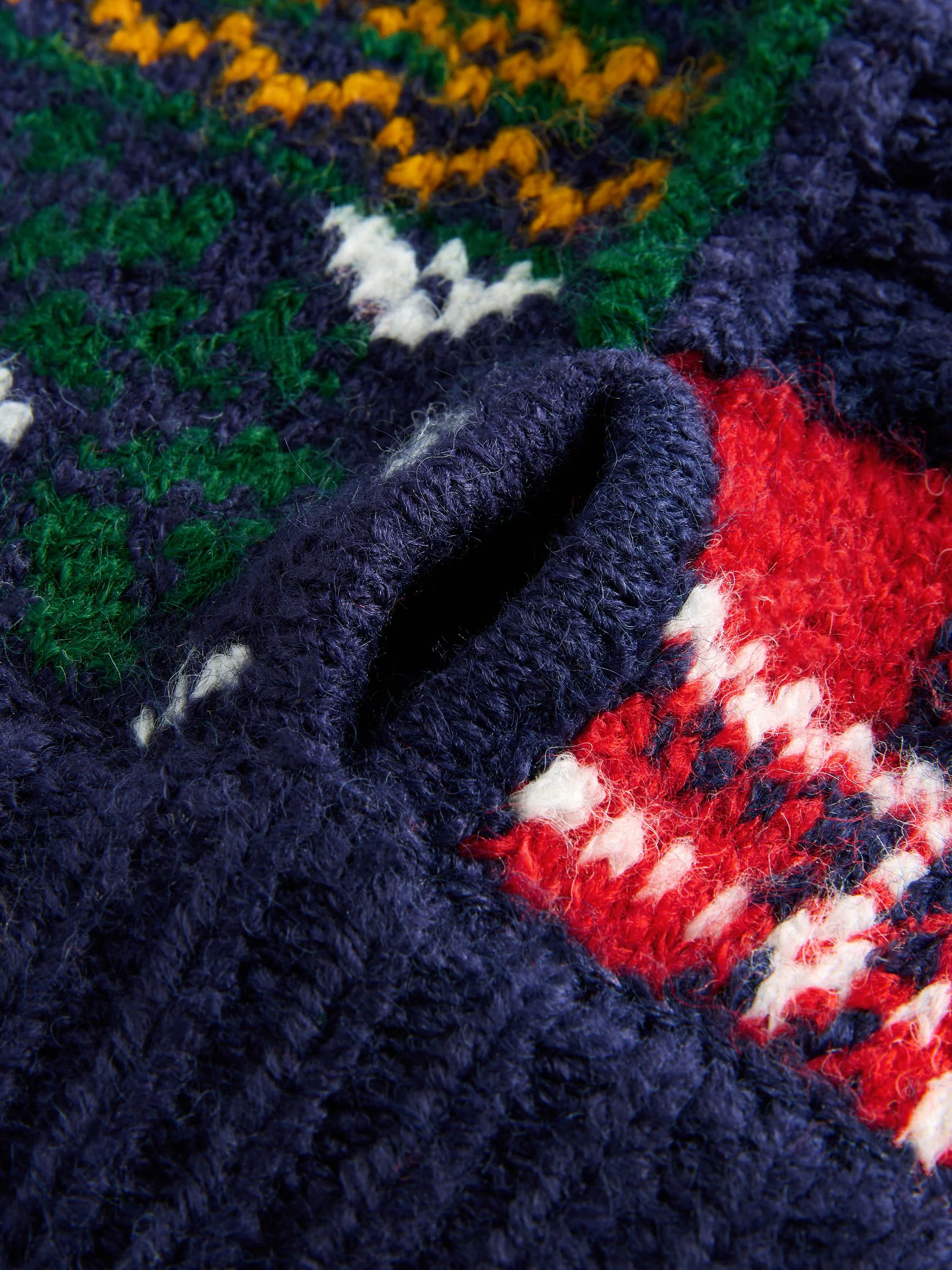 Navy Multi Patched - Gebreide hondentrui