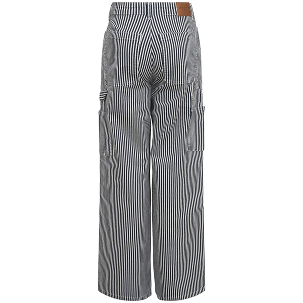 Dark Blue Striped Bukser - Sofie Schnoor