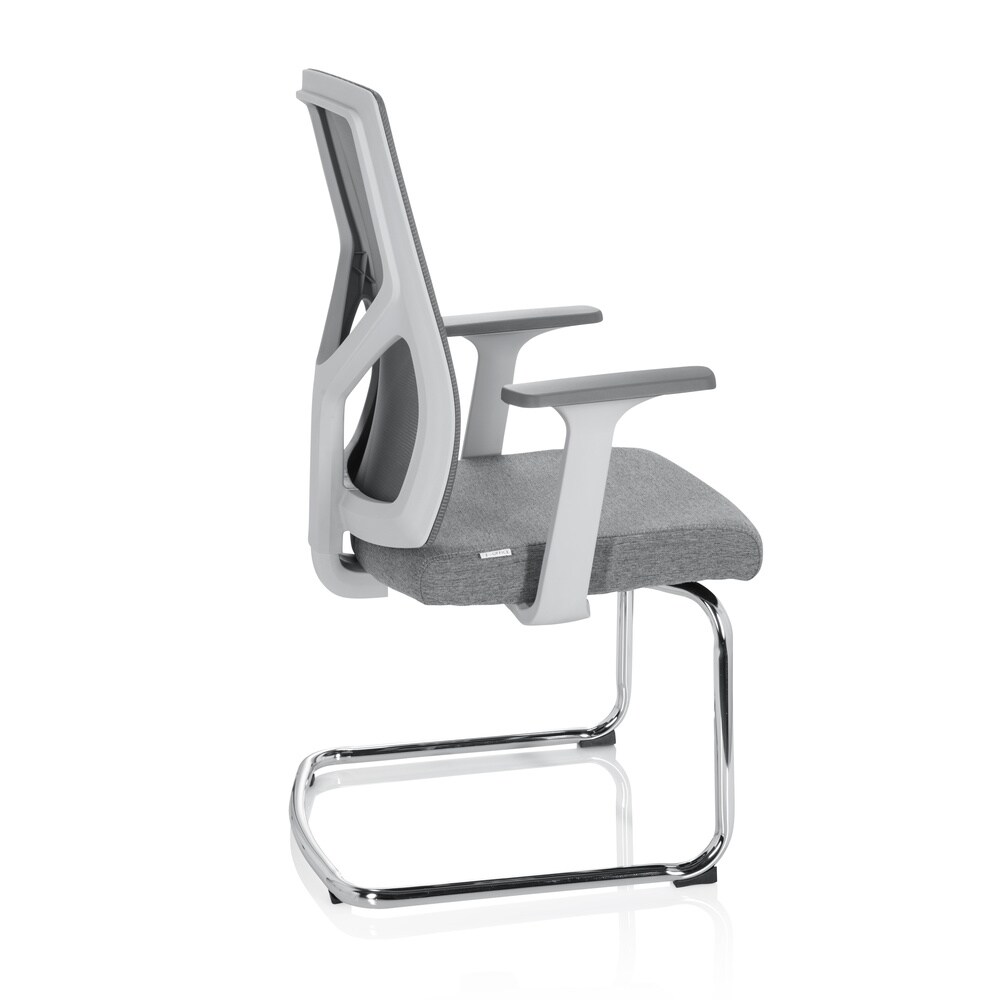 Freischwinger BRETON V W Stoff/Netzstoff mit Armlehnen hjh OFFICE