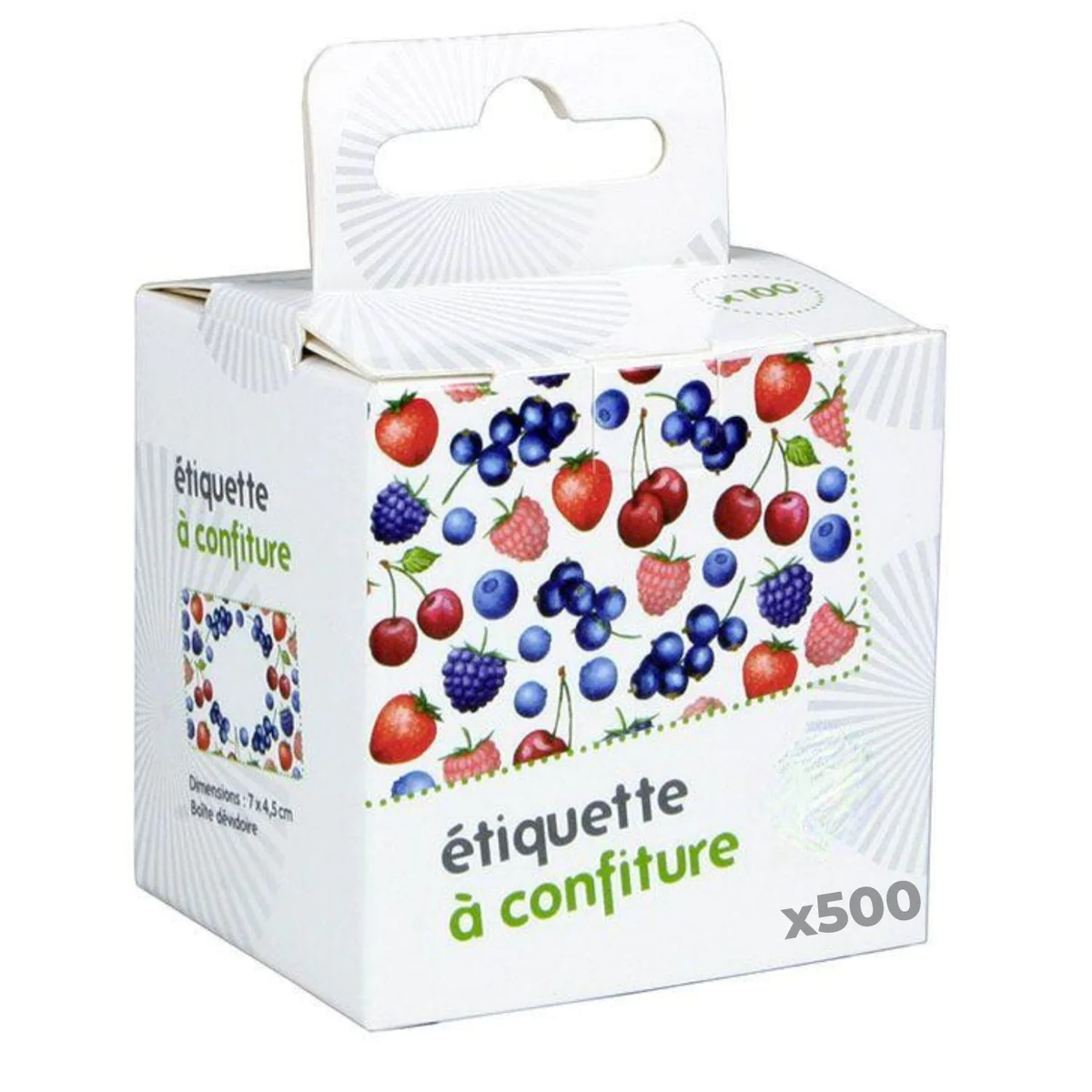 500 étiquettes à confiture - Motifs fruits rouges Chevalier diffusion