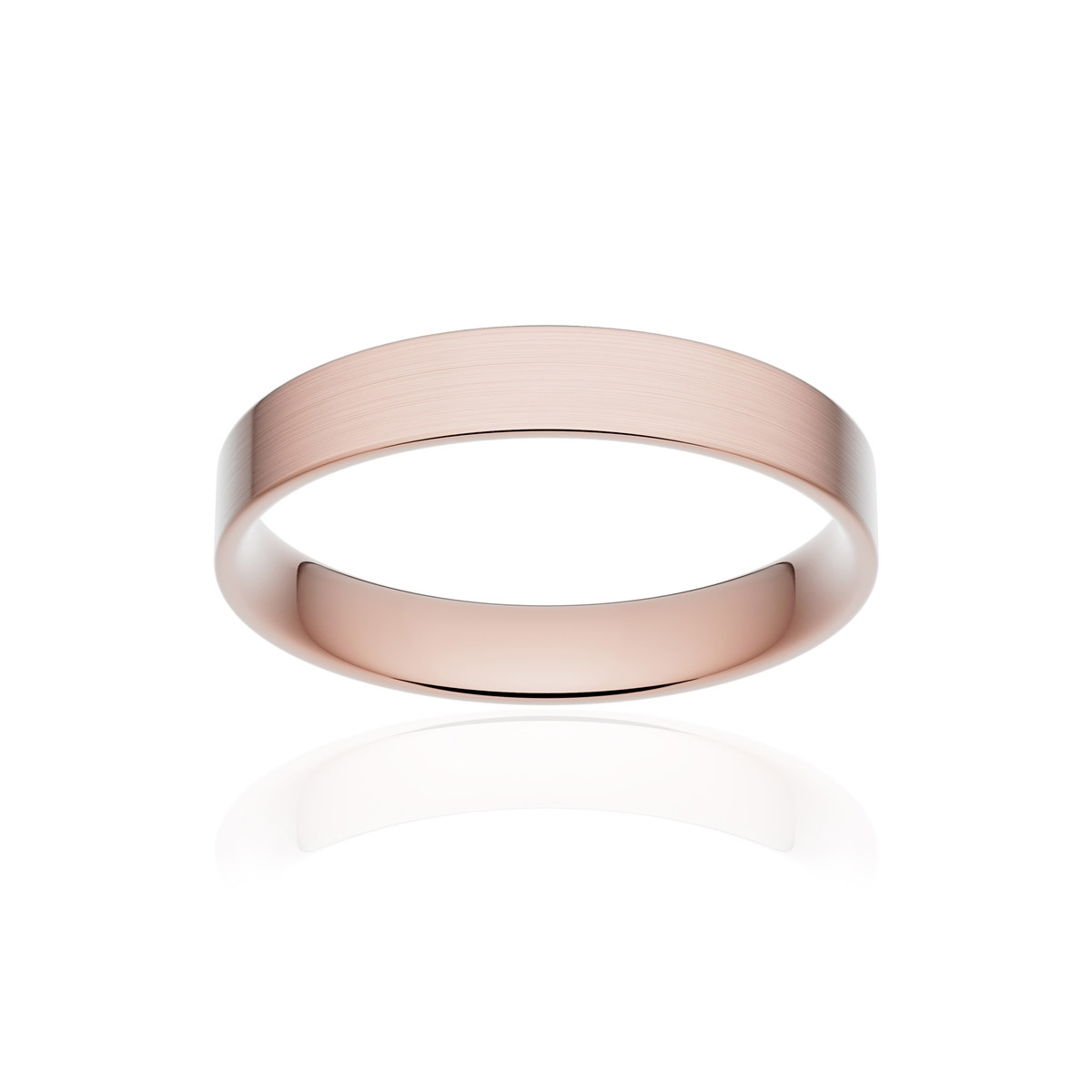 Alliance or 375 rose brossé ruban plat confort 3,5mm